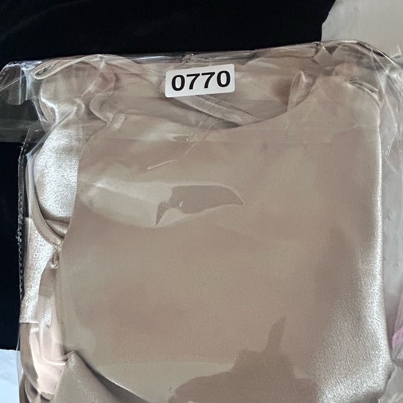 Birdy Grey Lisa Midi Shiny Satin Slip Dress Champagne Size M - Picture 13 of 13